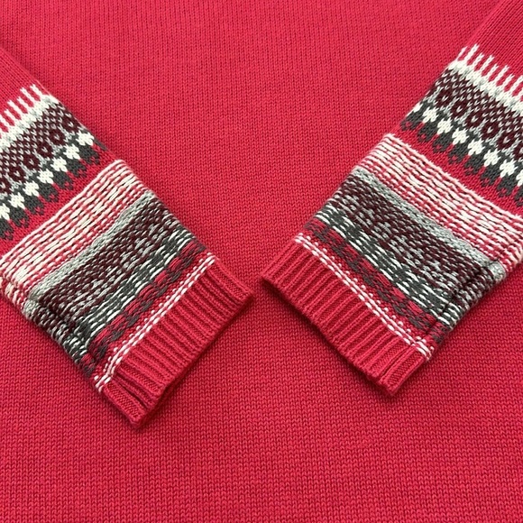 Athleta Pink Fair Isle Knit Sweater Dress Small Soft Cozy Rustic Lodge Winter - Picture 6 of 13
